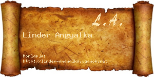 Linder Angyalka névjegykártya